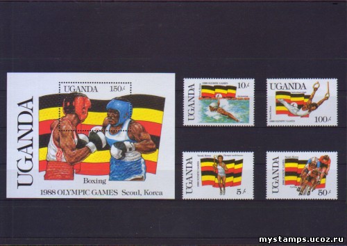 Уганда Олимпиада-88, серия+блок
