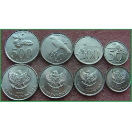 Индонезия 1999-2003 г.г. Птицы. Набор из 4 монет