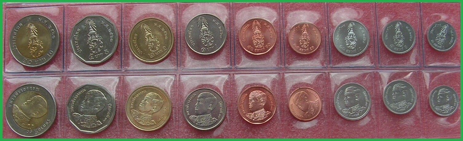 Таиланд 2018 г. Набор из 9 монет(запайка)