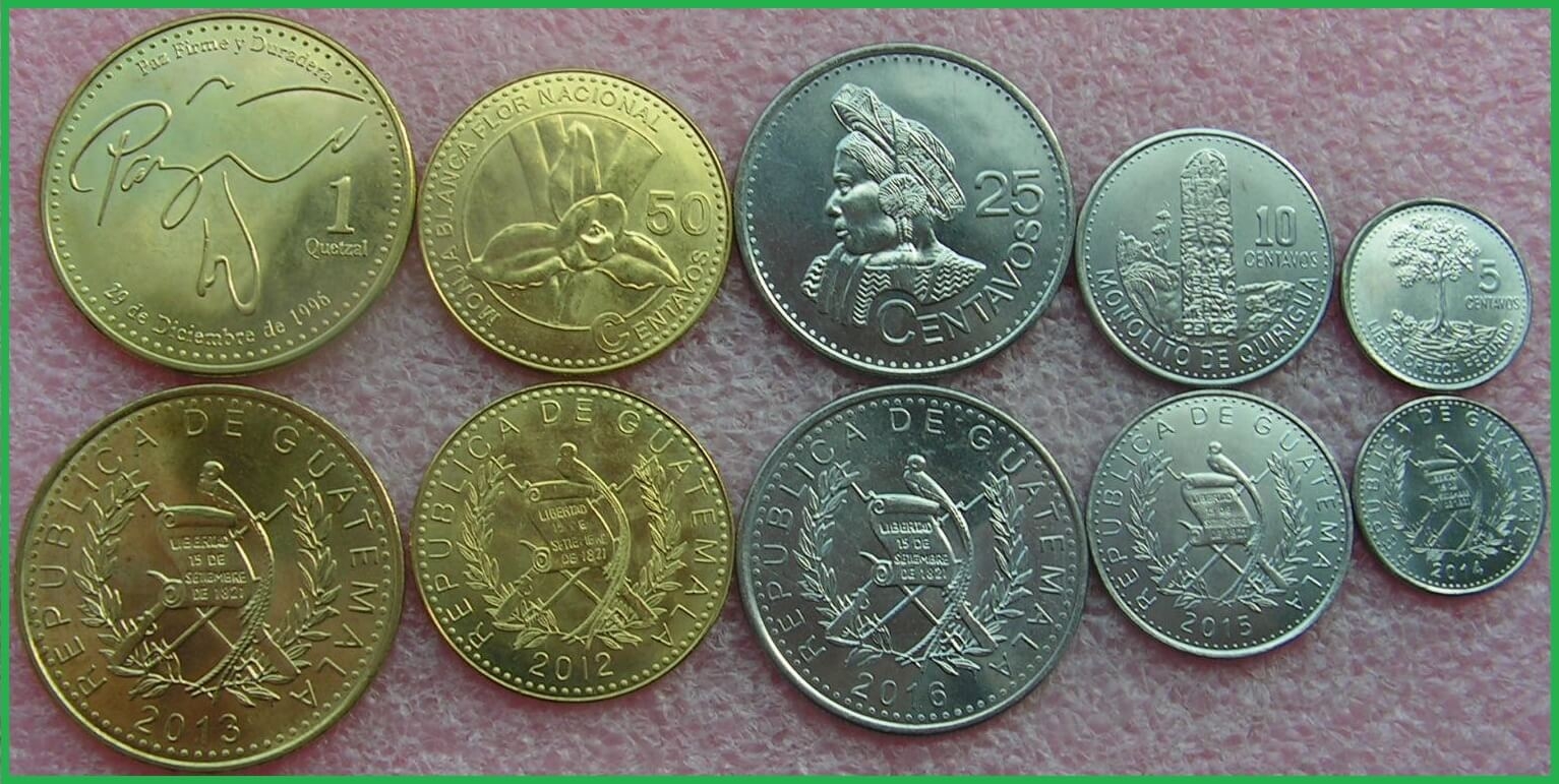 Гватемала 2012-2016 г.г. Набор из 5 монет