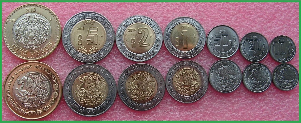 Мексика 2016 г. Набор из 7 монет