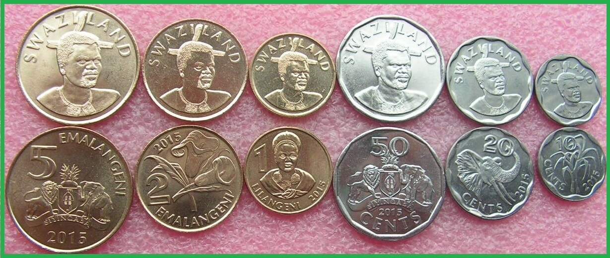 Свазиленд 2015 г. Набор из 6 монет