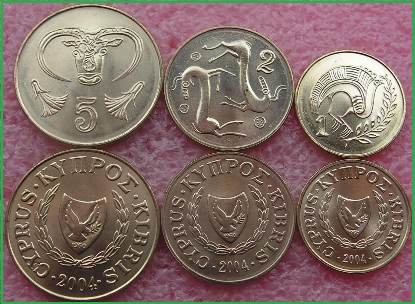 Кипр 2004 г. Набор из 3 монет