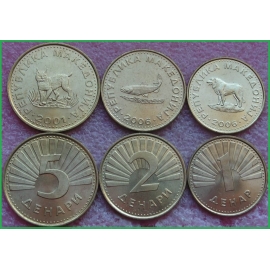 Македония 2001-2006 г.г. Набор из 3 монет