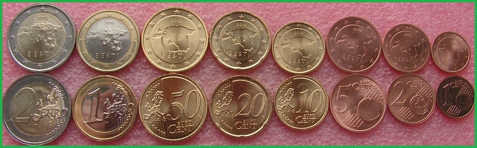 Эстония 2018 г. Набор из 8 монет