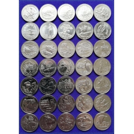 США 2012-2018 г.г. 25 центов(квотеры). № 11-45. 