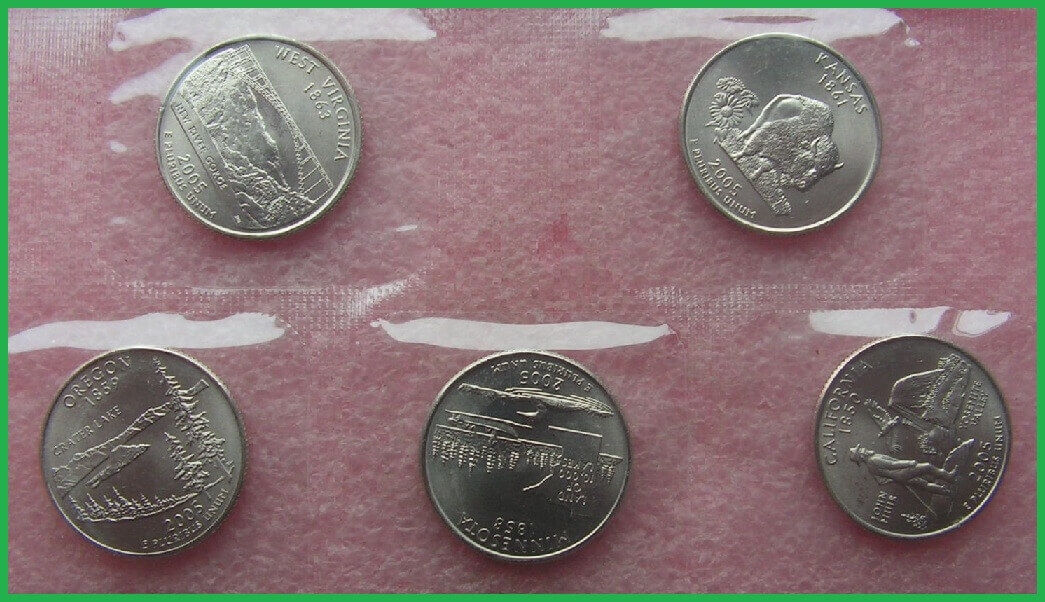 США 2005 г. 25 центов(квотер). 