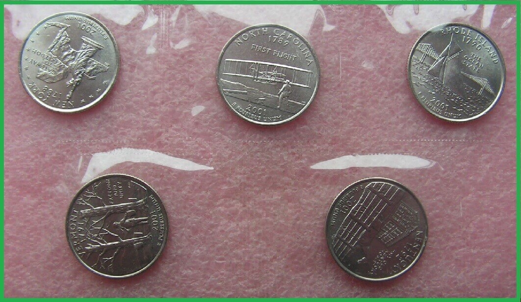 США 2001 г. 25 центов(квотер). 