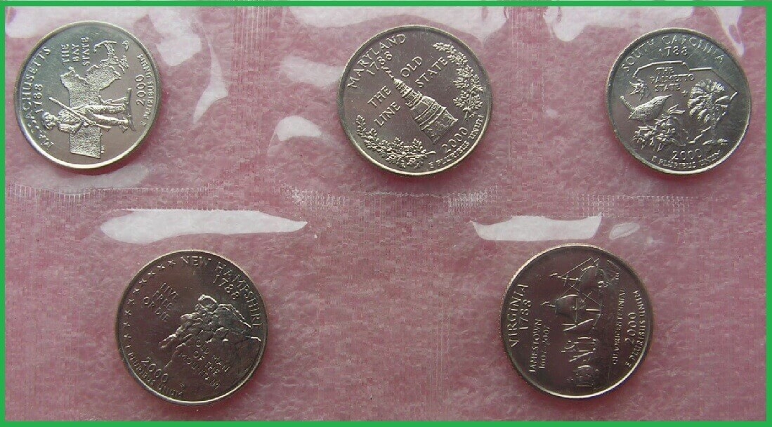 США 2000 г. 25 центов(квотер). 