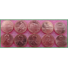 США 2009-2014 г.г. 1 цент. 