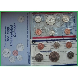 США 1998 г. Набор из 10 монет. Дворы-P и D
