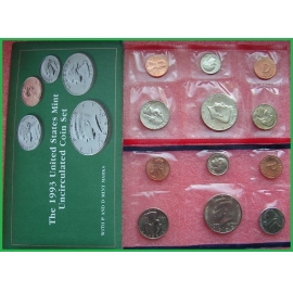 США 1993 г. Набор из 10 монет. Дворы-P и D