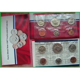 США 1987 г. Набор из 10 монет. Дворы-P и D