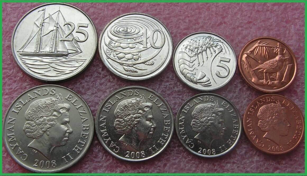 Каймановы о-ва 2008 г. Набор из 4 монет