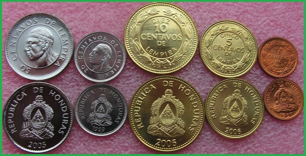 Гондурас 1957-2006 г.г. Набор из 5 монет
