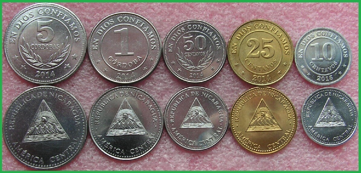 Никарагуа 2014-2015 г.г. Набор из 5 монет