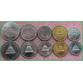 Никарагуа 2014-2015 г.г. Набор из 5 монет