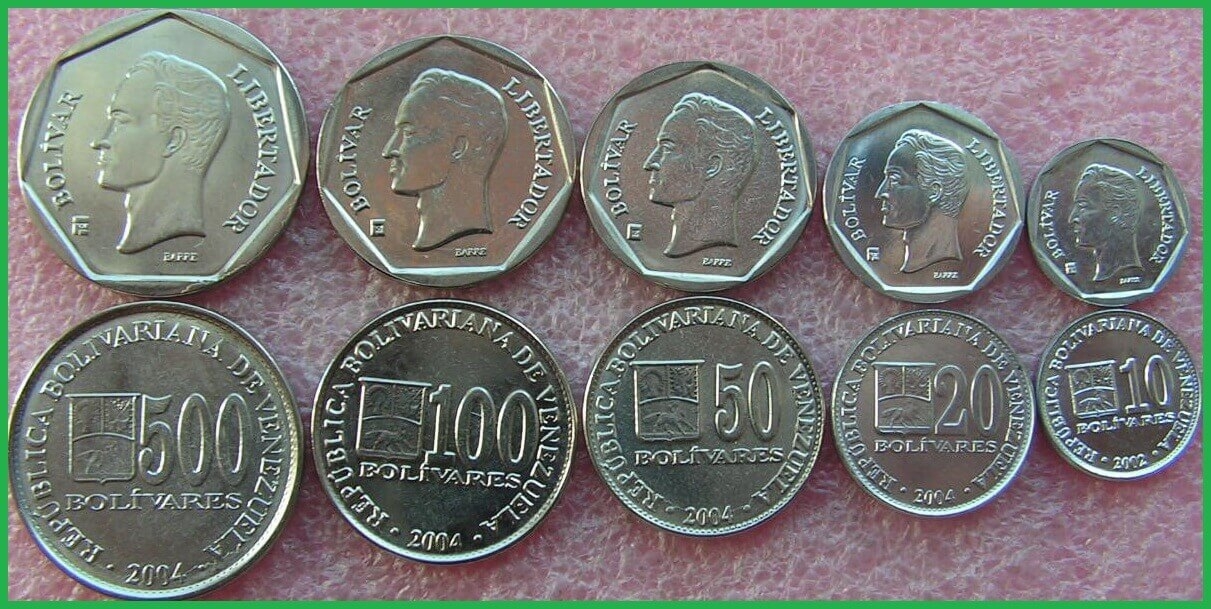 Венесуэла 2002-2004 г.г. Набор из 5 монет
