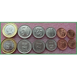 Венесуэла 2009-2012 г.г. Набор из 6 монет