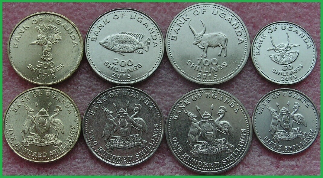 Уганда 2015 г. Набор из 4 монет