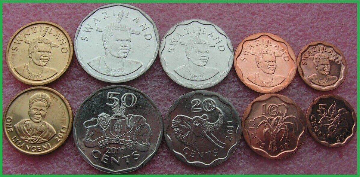Свазиленд 2011 г. Набор из 5 монет