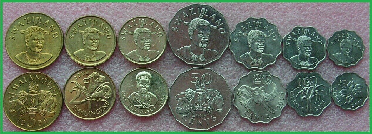Свазиленд 1999-2010 г.г. Набор из 7 монет