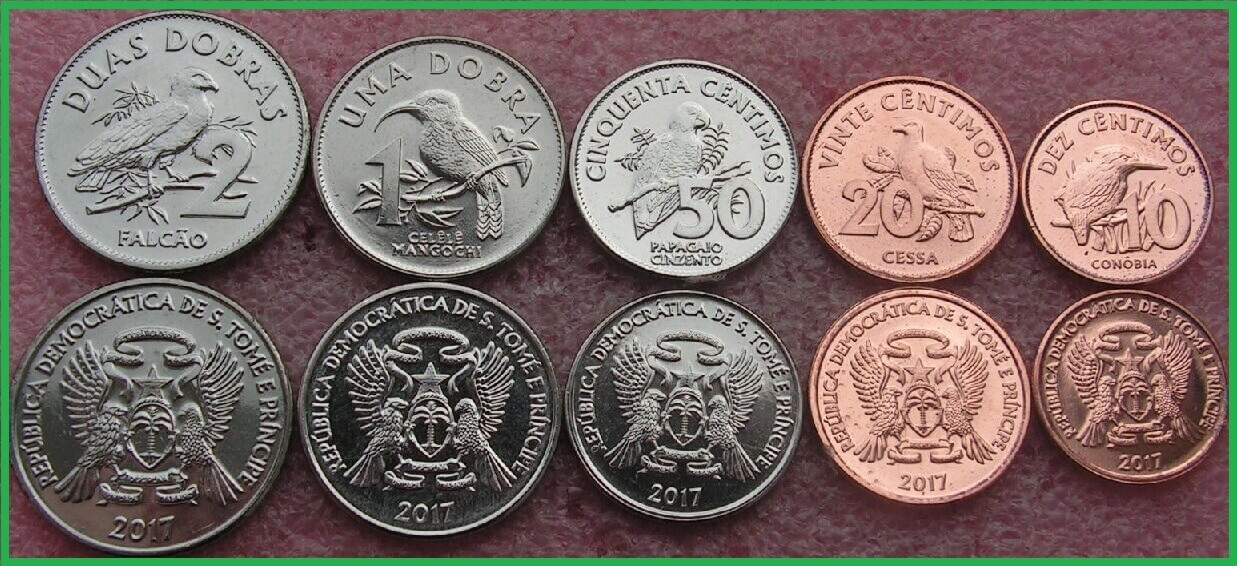 Сан-Томе и Принсипи 2017 г. Набор из 5 монет