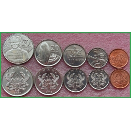 Гана 2007-2016 г.г. Набор из 5 монет