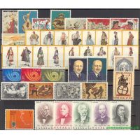 Греция 1973 г. Годовой комплект марок и блоков