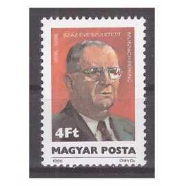 Венгрия 1986 г. № 3846. Ференц Мюнних, политик. 100 лет со дня рождения