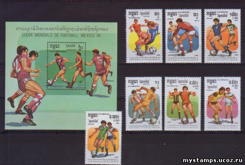 Камбоджа Футбол ЧМ-86, серия+блок