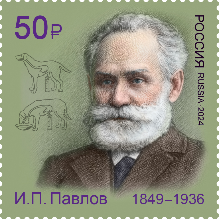 Кликните для увеличения изображения Россия 2024 г. № 3335. 175 лет со дня рождения И.П. Павлова, учёного, физиолога