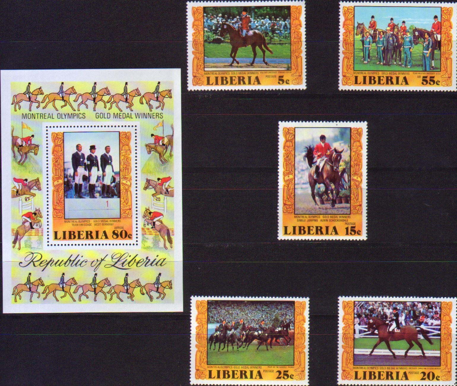 Либерия Спорт Олимпиада-76 летняя, серия+блок