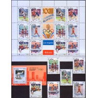 Куба 1983 г. Спорт Олимпиада-84 летняя, серия+блок+МЛ