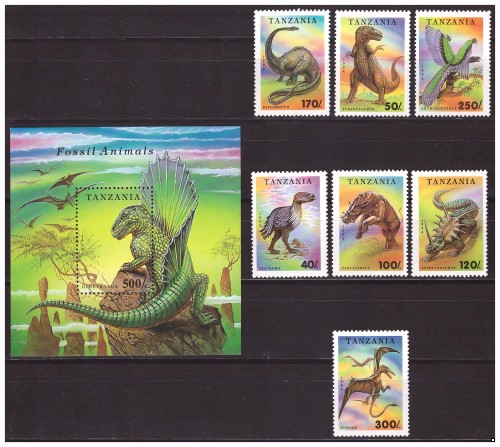 Танзания Динозавры, серия+блок