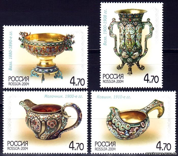 Россия 2004 г. № 980-983 Русское серебро, серия