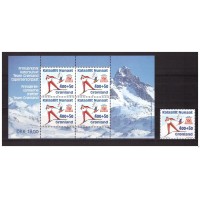 Гренландия 1994 г. Олимпиада-94 зимняя, марка+блок