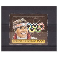 ЦАР 1984 г. Медалисты Олимпиада-84 зимняя, фольга, золото
