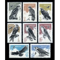 СССР 1965 г. № 3283-3290 Хищные птицы, серия 8 марок