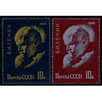 СССР 1966 г. № 3335-3336 В.И.Ленин, серия 2 марки