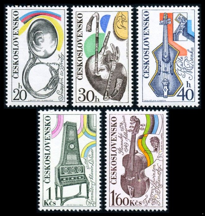 Чехословакия 1974. 2203-2207. Международный музыкальный фестиваль 