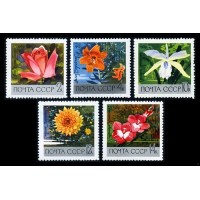 СССР 1969 г. № 3751-3755 Цветы ботанических садов, серия 5 марок.