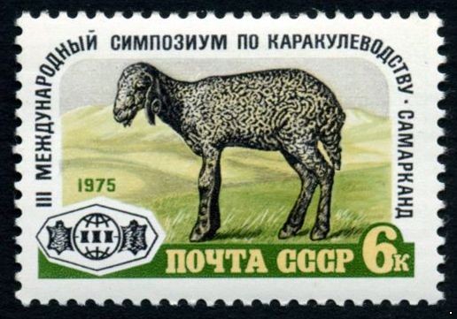 СССР 1975 г. № 4507 III Международный симпозиум по каракулеводству.