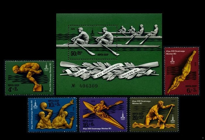 СССР 1978 г. № 4811-4816 XXII летние Олимпийские игры в Москве, серия+блок.