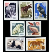 СССР 1964 г. № 3041-3047 Животные зоопарков, серия 7 марок (б/з)