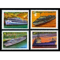 СССР 1981 г. № 5206-5209 Речной флот, серия 4 марки