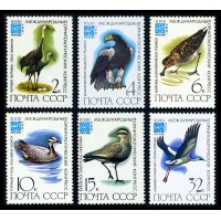 СССР 1982 г. № 5299-5304 XVIII Международный орнитологический конгресс, серия 6 марок.