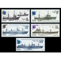 СССР 1983 г. № 5407-5411 Рыбопромысловый флот, серия 5 марок.