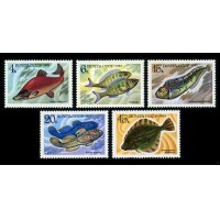 СССР 1983 г. № 5414-5418 Промысловые рыбы, серия 5 марок.