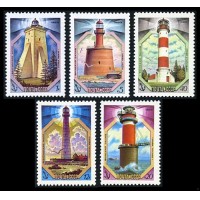 СССР 1983 г. № 5429-5433 Маяки Балтийского моря, серия 5 марок.